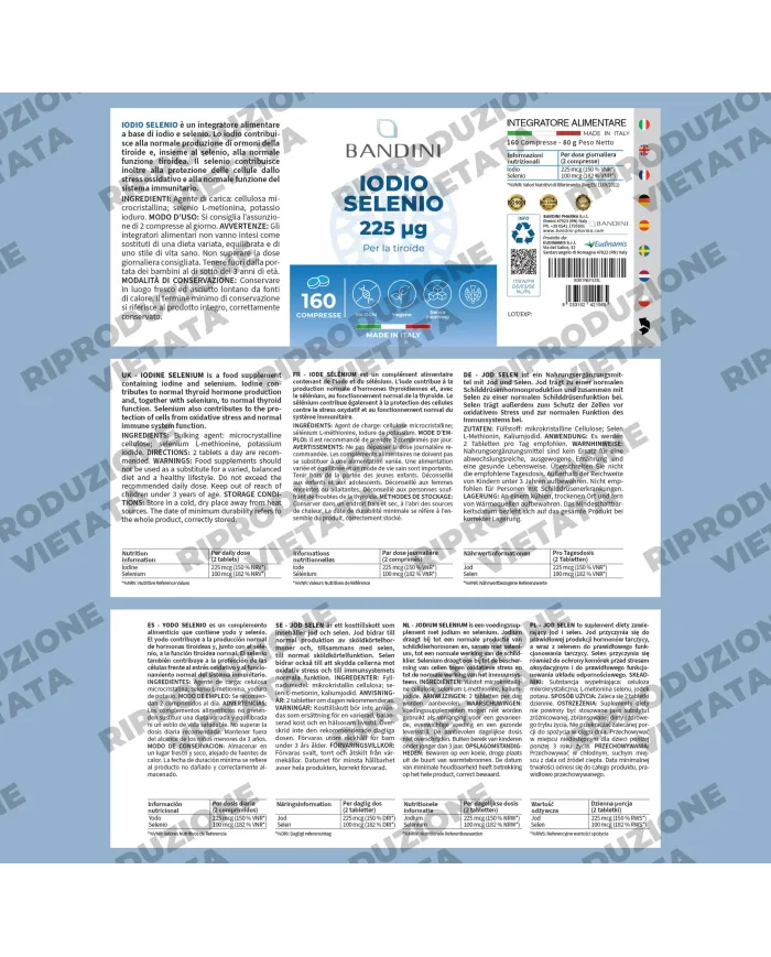Iodio + Selenio 225mcg - 160 Compresse